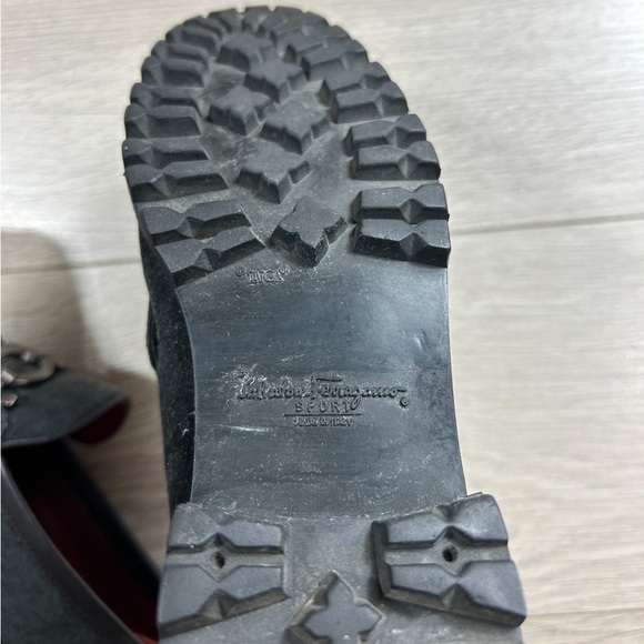 Salvatore Ferragamo Sport Horsebit logo Gray Fabric Loafers Preppy - Picture 9 of 16